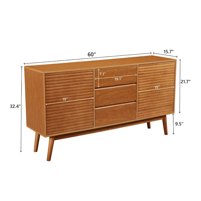Wood Grain TV Stand for TVs up to 65 inches