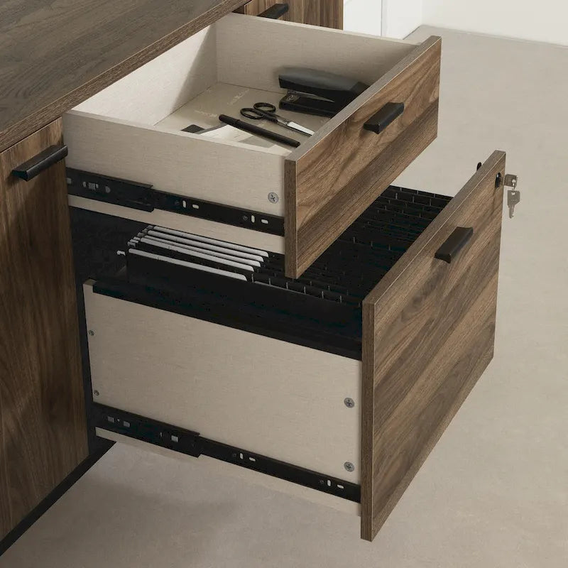Contemporary Office Credenza with File Drawer
