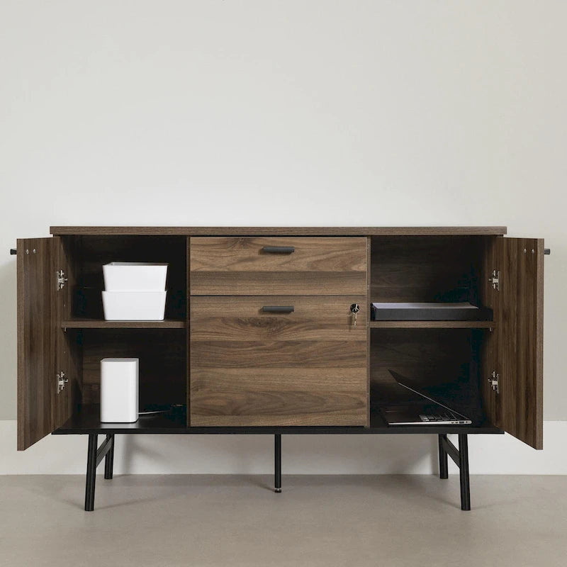 Contemporary Office Credenza with File Drawer