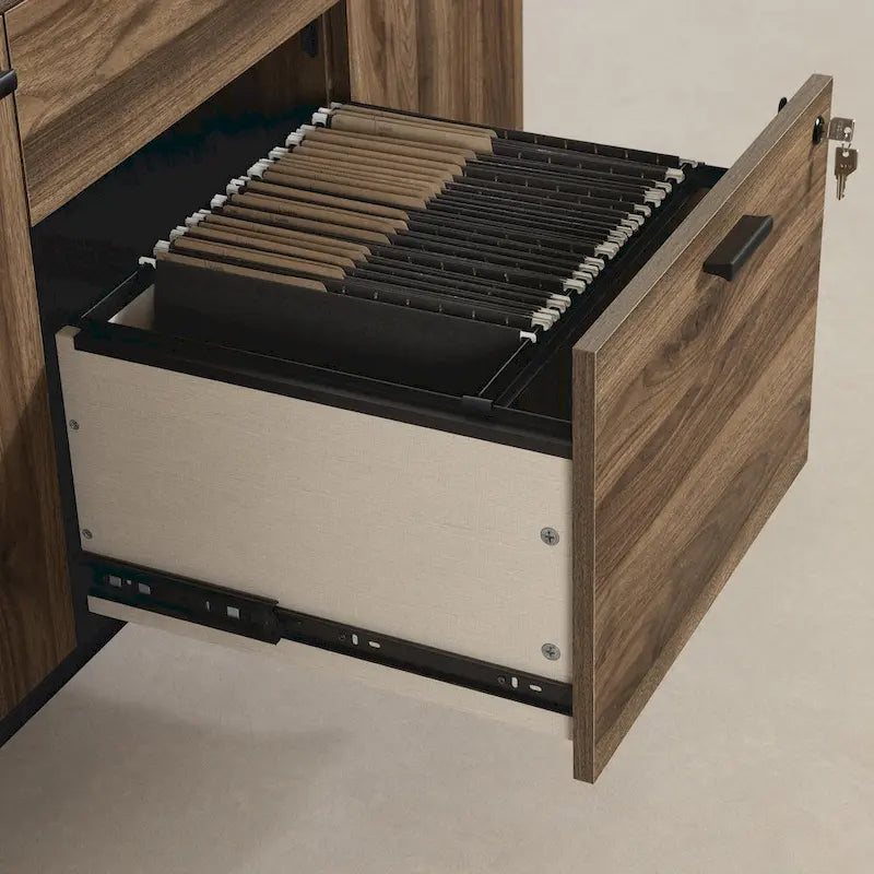Contemporary Office Credenza with File Drawer
