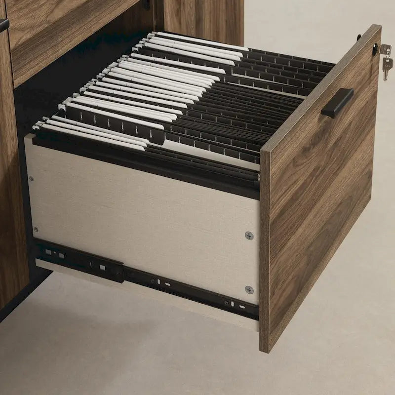 Contemporary Office Credenza with File Drawer