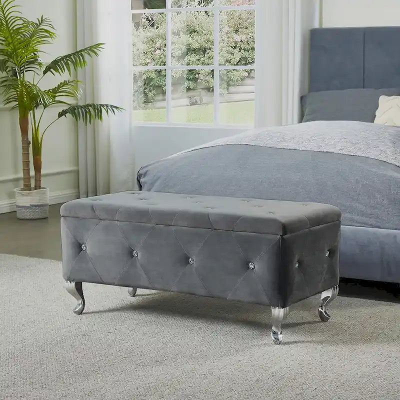 Tufted Storage Ottoman Bench
