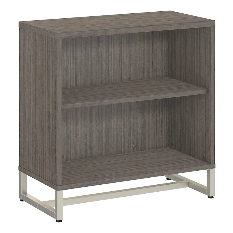 2-Shelf Bookcase Cabinet with Metal Base - Multiple Colors Available