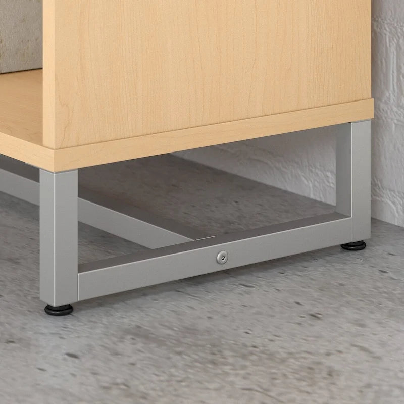 2-Shelf Bookcase Cabinet with Metal Base - Multiple Colors Available