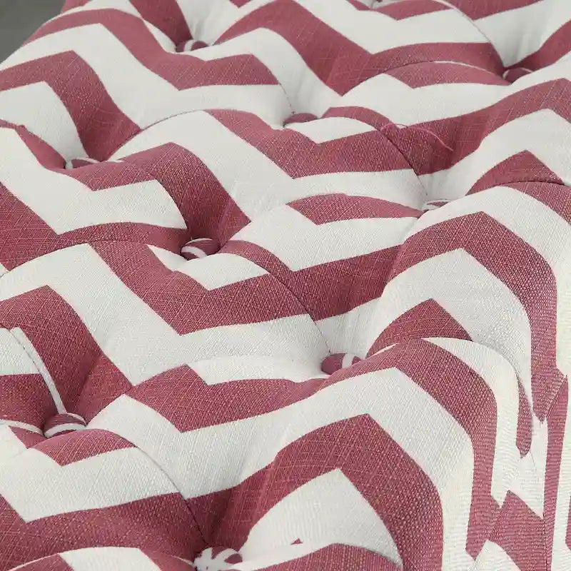 Contemporary Chevron Pattern Storage Bench with Lift-Top - Available in Multiple Colors