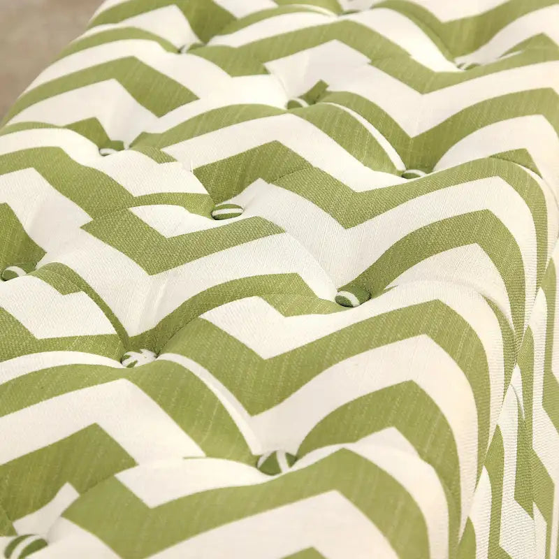 Contemporary Chevron Pattern Storage Bench with Lift-Top - Available in Multiple Colors