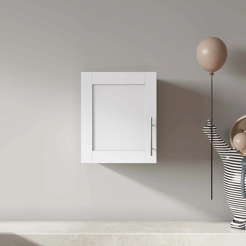 White Wall-Mounted Storage Cabinet