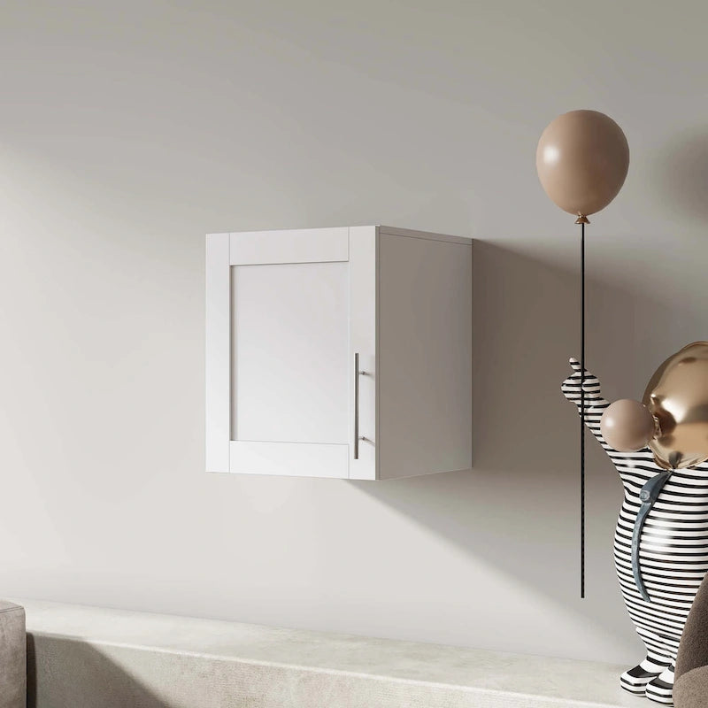 White Wall-Mounted Storage Cabinet