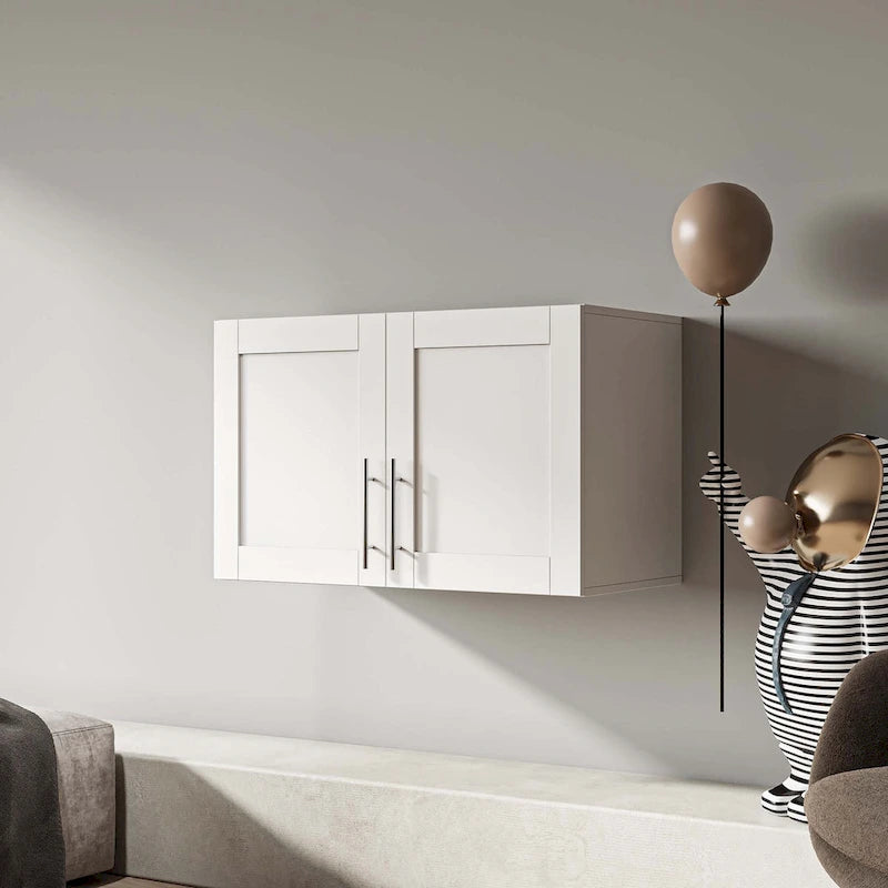 White Wall-Mounted Storage Cabinet