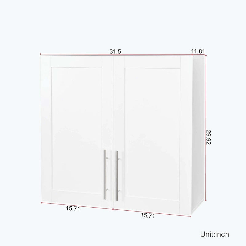 White Wall-Mounted Storage Cabinet