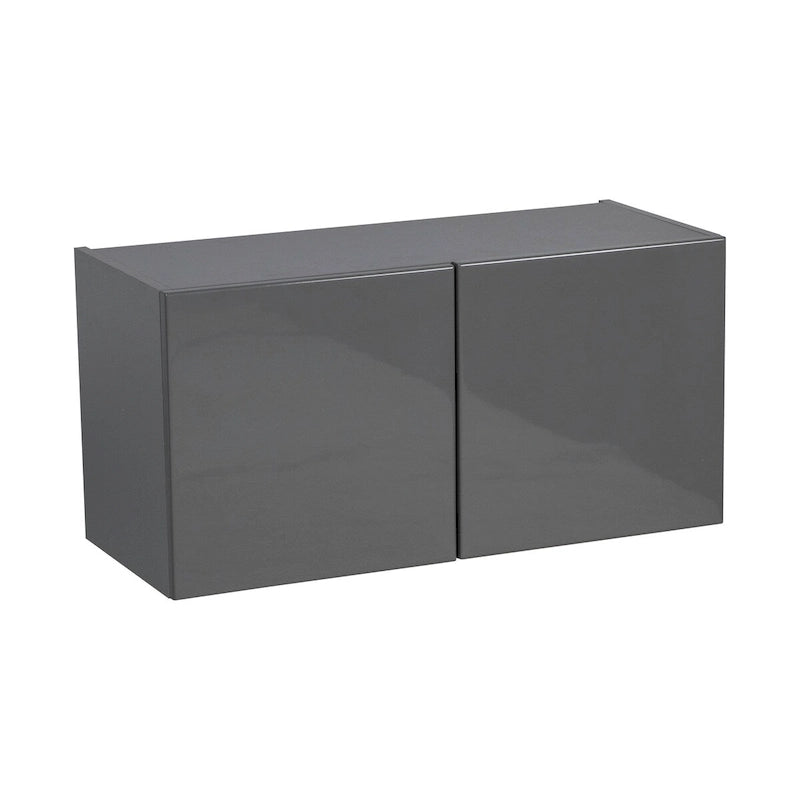 Grey Double Door Wall Cabinet - 24 x 18 x 12 Inch