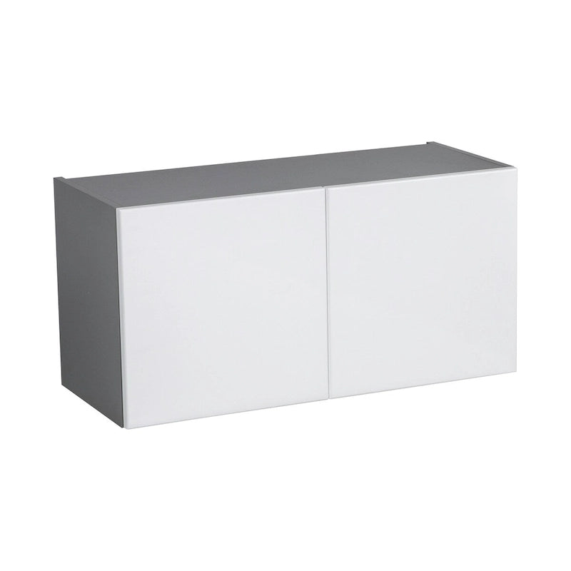 Grey Double Door Wall Cabinet - 24 x 18 x 12 Inch