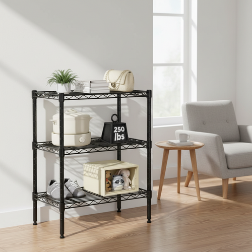 3-Tier Metal Wire Storage Rack