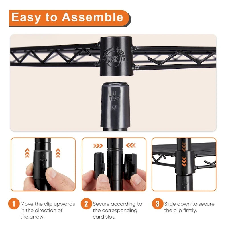 3-Tier Metal Wire Storage Rack