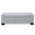Tufted Storage Ottoman Bench with Lid - 50" Wide