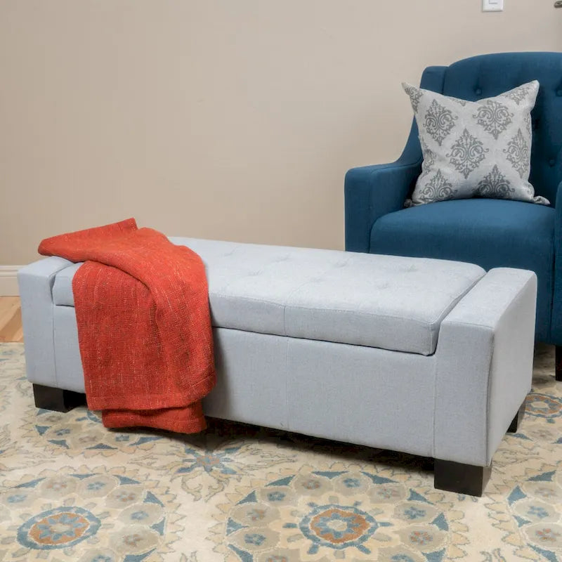 Tufted Storage Ottoman Bench with Lid - 50" Wide