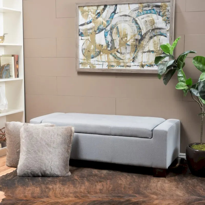 Tufted Storage Ottoman Bench with Lid - 50" Wide