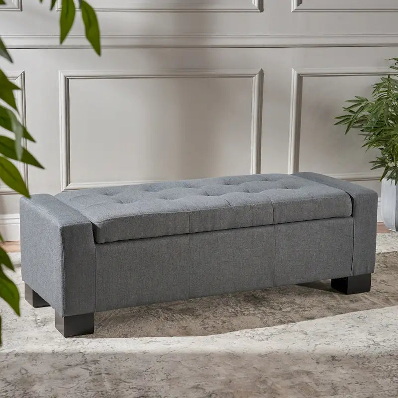 Tufted Storage Ottoman Bench with Lid - 50" Wide