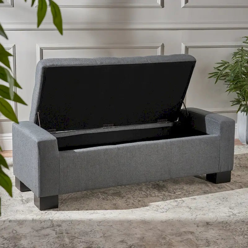 Tufted Storage Ottoman Bench with Lid - 50" Wide