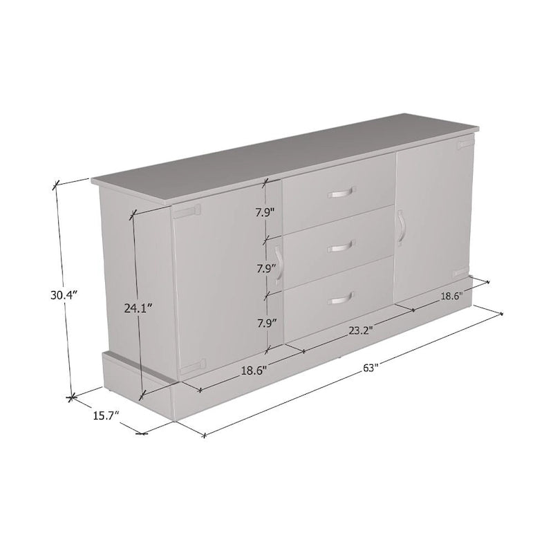 Modern Matte Sideboard - Multi-Purpose Storage