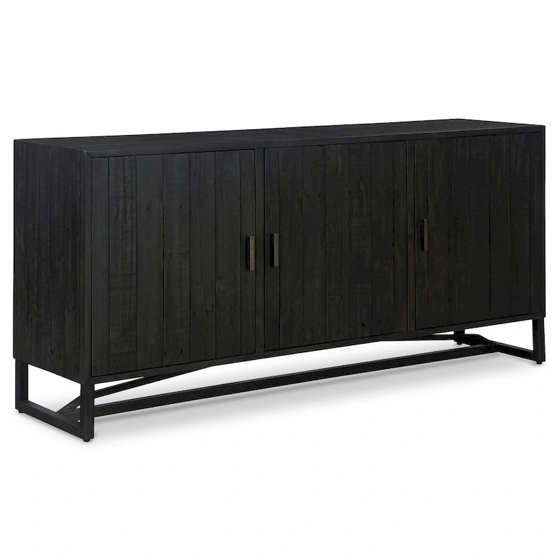 Reclaimed Pine 3-Door Sideboard - Rustic Style