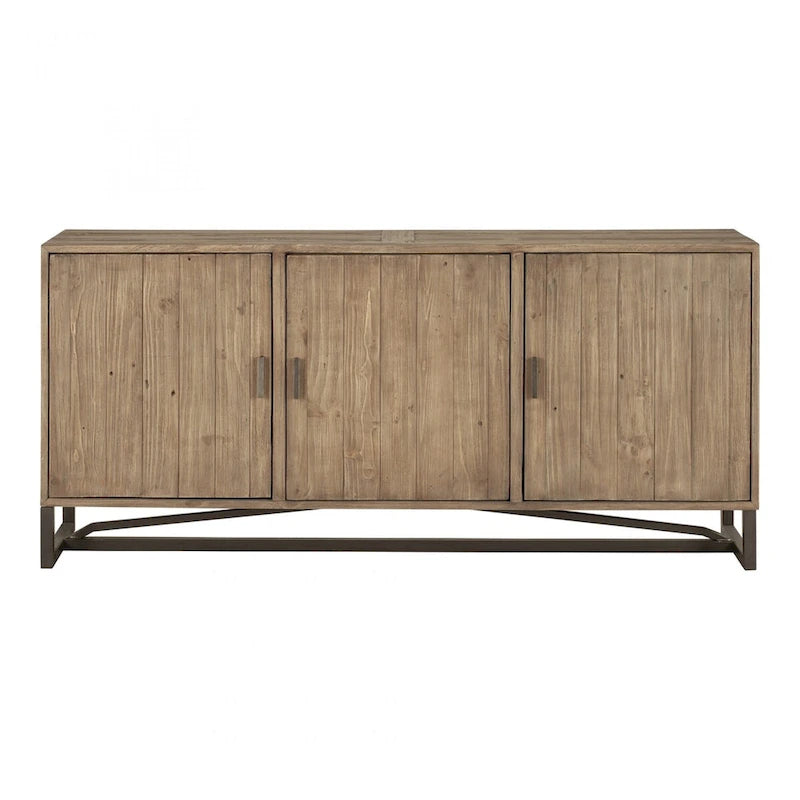 Reclaimed Pine 3-Door Sideboard - Rustic Style