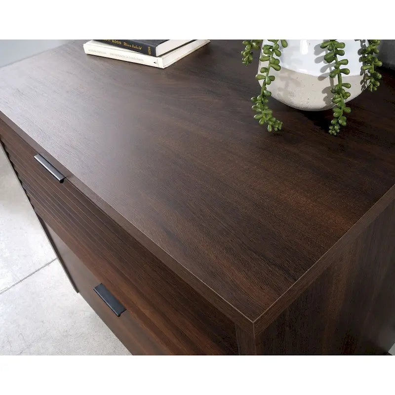 Spiced Mahogany 2-Drawer Lateral File Cabinet with Lock