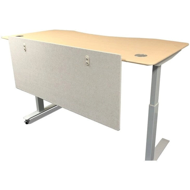54-Inch Desk Privacy Panel - Beige/Charcoal