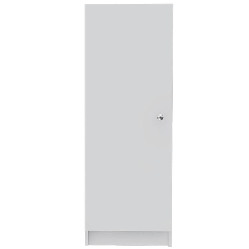 White Pantry Cabinet with 4 Shelves and Single Door