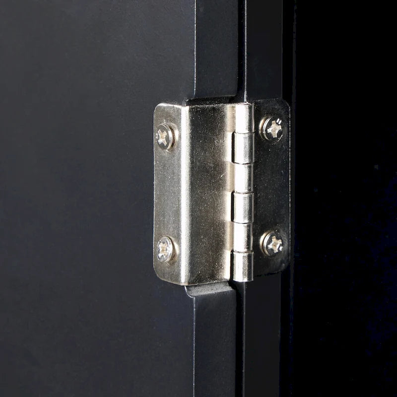 Grey Freestanding Storage Cabinet with Two Drawers and Adjustable Shelves
