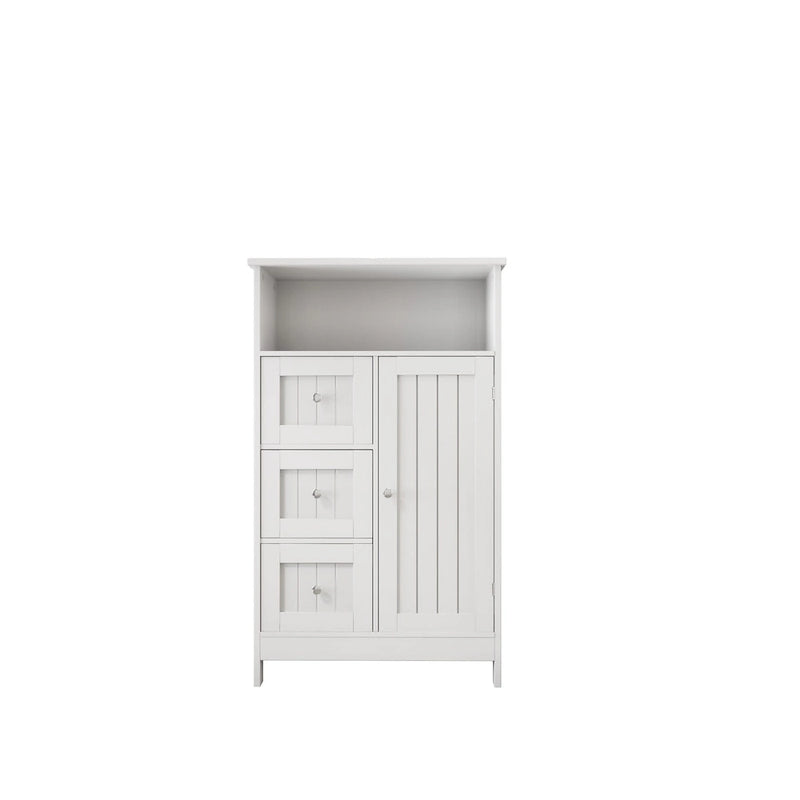 White 3-Drawer Storage Cabinet for Bathroom