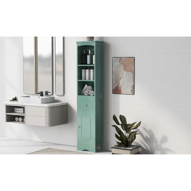 Freestanding Bathroom Storage Cabinet with Drawer - Light Color