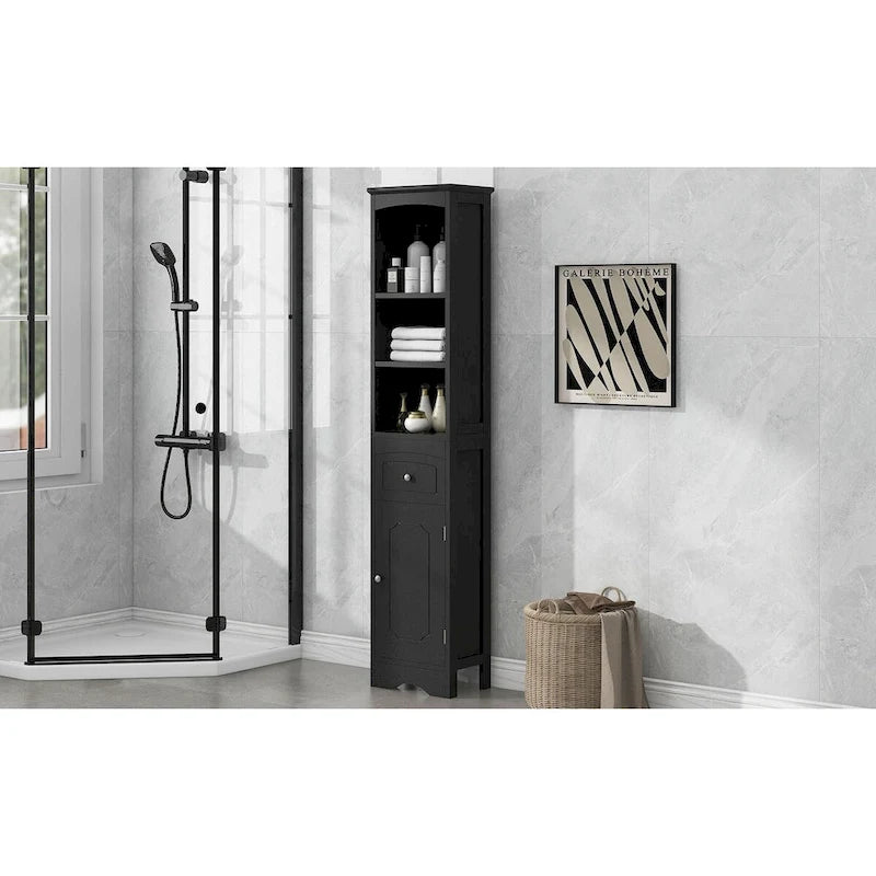 Freestanding Bathroom Storage Cabinet with Drawer - Light Color